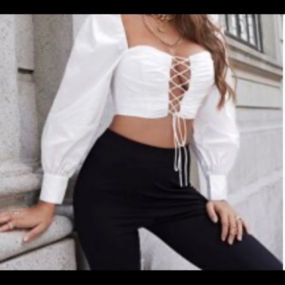 Corset white top